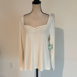 NWT $49 ryegrass 1X stretchy shirt 873